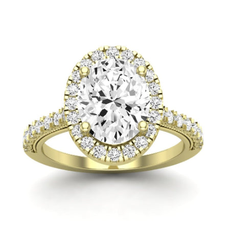 Florizel Diamond Matching Band Only (does Not Include Engagement Ring) For Ring With Oval Center yellowgold