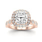 Aubretia Moissanite Matching Band Only (does Not Include Engagement Ring) For Ring With Cushion Center rosegold