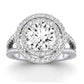 Flora Moissanite Matching Band Only (engagement Ring Not Included) For Ring With Round Center whitegold