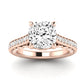 Nala Moissanite Matching Band Only (does Not Include Engagement Ring) For Ring With Cushion Center rosegold