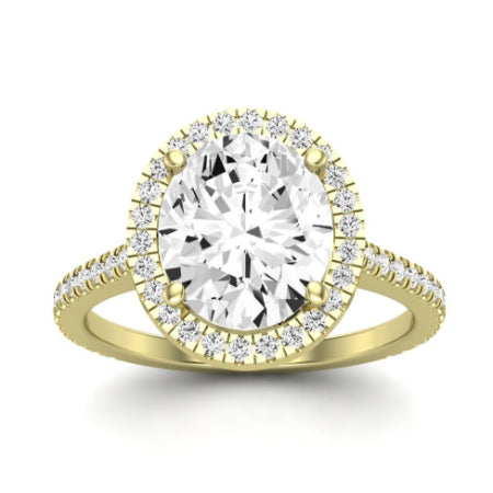 Columbine Oval Moissanite Bridal Set yellowgold