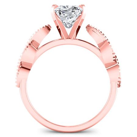 Sophora Diamond Matching Band Only (engagement Ring Not Included) For Ring With Cushion Center rosegold