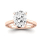 Astilbe Moissanite Matching Band Only (does Not Include Engagement Ring)  For Ring With Oval Center rosegold