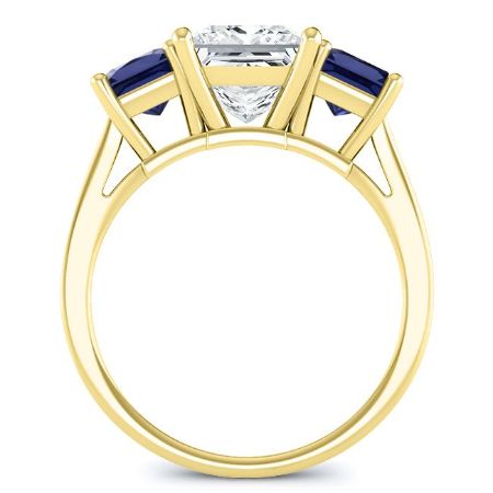 Ilex Moissanite Matching Band Only (engagement Ring Not Included) For Ring With Princess Center yellowgold