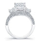 Daffodil Diamond Matching Band Only (engagement Ring Not Included) For Ring With Princess Center whitegold