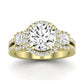 Erica Diamond Matching Band Only (does Not Include Engagement Ring) For Ring With Round Center yellowgold