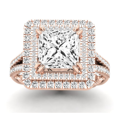 Lupin Diamond Matching Band Only (does Not Include Engagement Ring)  For Ring With Princess Center rosegold