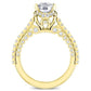 Garland Moissanite Matching Band Only (engagement Ring Not Included) For Ring With Cushion Center yellowgold