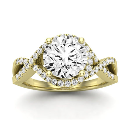 Dianella Diamond Matching Band Only (does Not Include Engagement Ring)  For Ring With Round Center yellowgold