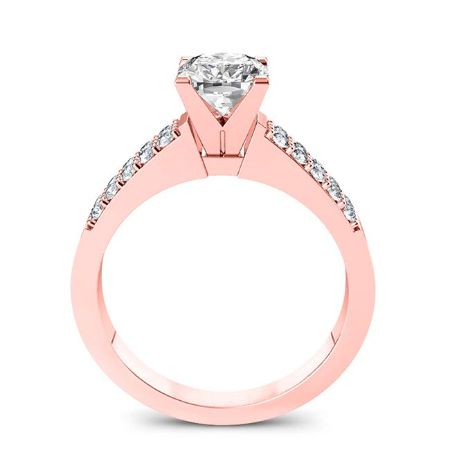 Malva Diamond Matching Band Only (engagement Ring Not Included) For Ring With Cushion Center rosegold