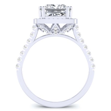 Aster Diamond Matching Band Only (engagement Ring Not Included) For Ring With Princess Center whitegold