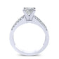 Malva Moissanite Matching Band Only (engagement Ring Not Included) For Ring With Princess Center whitegold