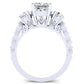 Calix Moissanite Matching Band Only (engagement Ring Not Included) For Ring With Princess Center whitegold