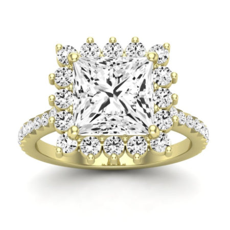 Gazania Diamond Matching Band Only (does Not Include Engagement Ring) For Ring With Princess Center yellowgold