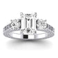 Belladonna Diamond Matching Band Only (does Not Include Engagement Ring) For Ring With Emerald Center whitegold