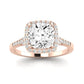 Desert Rose Moissanite Matching Band Only (engagement Ring Not Included) For Ring With Cushion Center rosegold