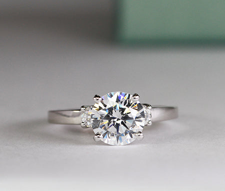 Briarrose Princess Moissanite Engagement Ring whitegold