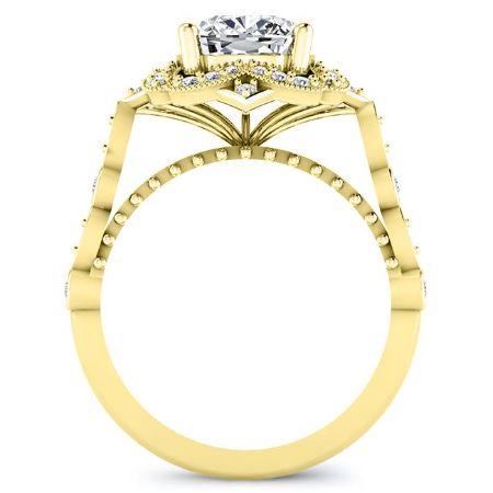 Hana Diamond Matching Band Only (engagement Ring Not Included) For Ring With Cushion Center yellowgold