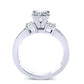 Bellflower Diamond Matching Band Only (engagement Ring Not Included) For Ring With Princess Center whitegold