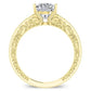 Romy Moissanite Matching Band Only (engagement Ring Not Included) For Ring With Cushion Center yellowgold