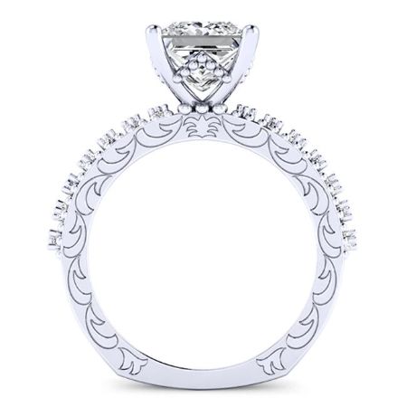 Carmel Diamond Matching Band Only (engagement Ring Not Included) For Ring With Princess Center whitegold
