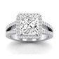 Freesia Moissanite Matching Band Only (does Not Include Engagement Ring) For Ring With Princess Center whitegold