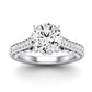 Nala Moissanite Matching Band Only (does Not Include Engagement Ring) For Ring With Round Center whitegold