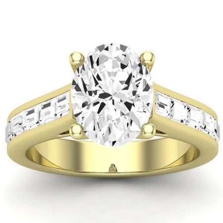 Yarrow Moissanite Matching Band Only (engagement Ring Not Included) For Ring With Oval Center yellowgold