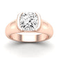 Jasmine Moissanite Matching Band Only (does Not Include Engagement Ring) For Ring With Cushion Center rosegold