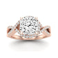 Dianella Diamond Matching Band Only (does Not Include Engagement Ring)  For Ring With Cushion Center rosegold