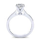 Zahara Diamond Matching Band Only (engagement Ring Not Included) For Ring With Round Center whitegold