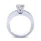 Eliza Moissanite Matching Band Only (engagement Ring Not Included) For Ring With Round Center whitegold