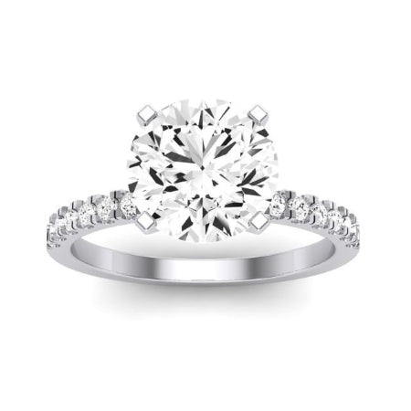 Dahlia Diamond Matching Band Only (engagement Ring Not Included) For Ring With Round Center whitegold