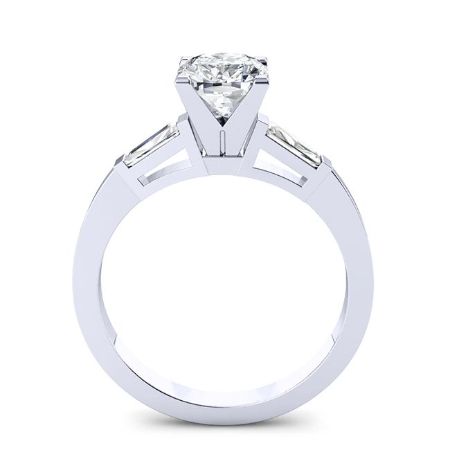 Sorrel Moissanite Matching Band Only (engagement Ring Not Included) For Ring With Princess Center whitegold