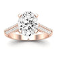 Iberis Moissanite Matching Band Only (does Not Include Engagement Ring) For Ring With Oval Center rosegold