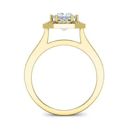 Anise Moissanite Matching Band Only (engagement Ring Not Included) For Ring With Princess Center yellowgold