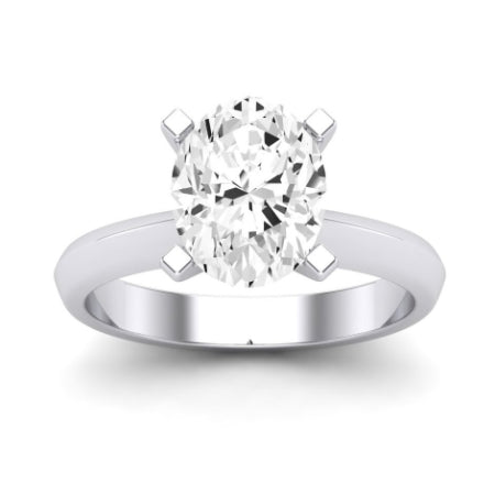 Senna Moissanite Matching Band Only ( Engagement Ring Not Included) For Ring With Oval Center whitegold