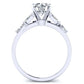 Wisteria Moissanite Matching Band Only (engagement Ring Not Included) For Ring With Round Center whitegold