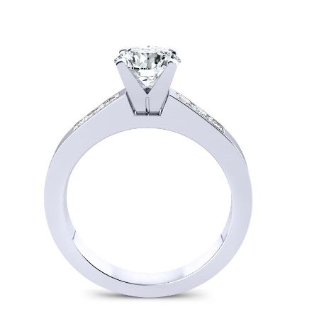 Jessamine Diamond Matching Band Only (engagement Ring Not Included) For Ring With Cushion Center whitegold