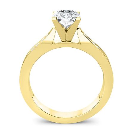 Petunia Diamond Matching Band Only (engagement Ring Not Included) For Ring With Cushion Center yellowgold