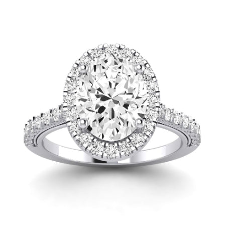Florizel Diamond Matching Band Only (does Not Include Engagement Ring) For Ring With Oval Center whitegold