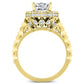 Rosanna Moissanite Matching Band Only (engagement Ring Not Included) For Ring With Cushion Center yellowgold