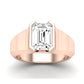 Jasmine Diamond Matching Band Only (does Not Include Engagement Ring) For Ring With Emerald Center rosegold
