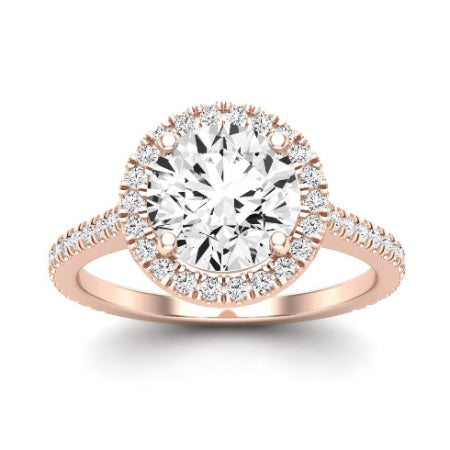 Columbine Moissanite Matching Band Only (does Not Include Engagement Ring)  For Ring With Round Center rosegold