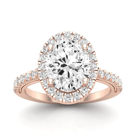 Florizel Diamond Matching Band Only (does Not Include Engagement Ring) For Ring With Oval Center rosegold