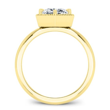 Aspen Diamond Matching Band Only (engagement Ring Not Included) For Ring With Round Center yellowgold