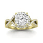 Dianella Moissanite Matching Band Only (does Not Include Engagement Ring)  For Ring With Cushion Center yellowgold