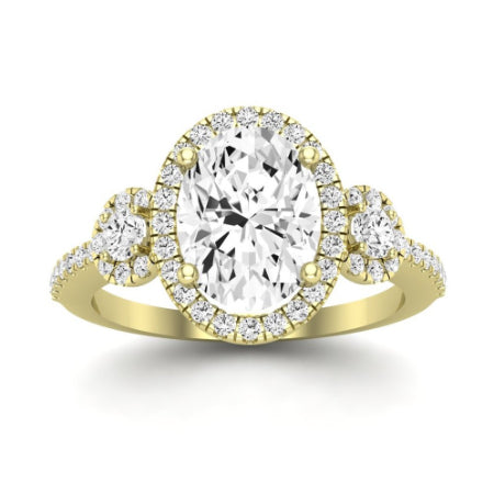 Lunaria Diamond Matching Band Only (does Not Include Engagement Ring) For Ring With Oval Center yellowgold