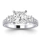 Angelonia Diamond Matching Band Only (does Not Include Engagement Ring) For Ring With Princess Center whitegold