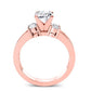 Briarrose Moissanite Matching Band Only (engagement Ring Not Included) For Ring With Cushion Center rosegold